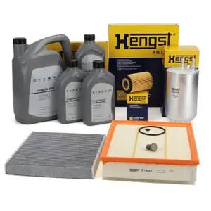 HENGST Filterset 4-tlg + 8L ORIGINAL 0W30 Motor&ouml;lVW Crafter (SX SY SZ) 2.0 TDI