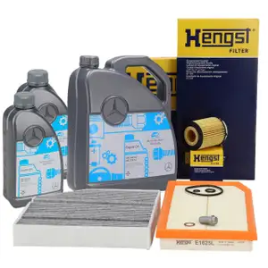 HENGST Filterset + 7L ORIGINAL 5W30 MB 229.51 Motor&ouml;l MERCEDES W205 C257 W213 M264 M274