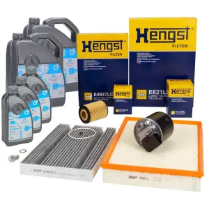 HENGST Filterset 4-tlg + 13L ORIGINAL 5W-30 MB 229.51 MERCEDES Sprinter B907 B910 OM642