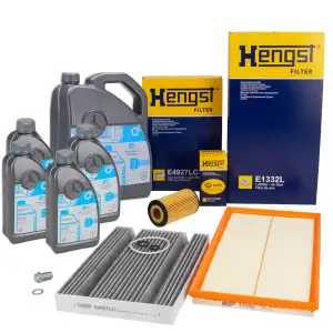 HENGST Filterset 3-tlg + 9L ORIGINAL 5W-30 MB 229.51 MERCEDES V-Klasse Vito W447 OM651
