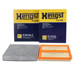 HENGST Innenraumfilter + Luftfilter f&uuml;r VW Polo 5 8X Ibiza 4 Toledo 4 Fabia 3 1.0 TSI