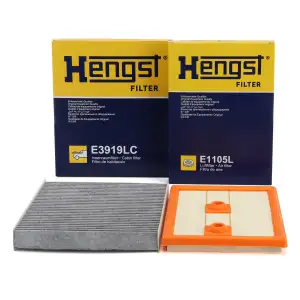 HENGST Innenraumfilter + Luftfilter f&uuml;r VW Polo 5 A1 8X Ibiza 4 Fabia 3 Rapid 1.2/1.4 TSI