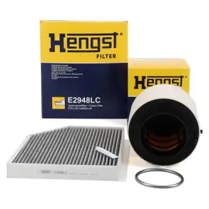 HENGST Innenraumfilter + Luftfilter f&uuml;r AUDI A4 B8 A5 8T 8F Q5 8RB 2.7/3.0 TDI