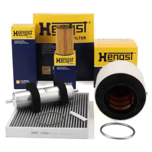 HENGST Filterset Filterpaket 4-tlg f&uuml;r AUDI A4 B8 A5 8T 8F Q5 8RB 3.0 TDI 204-340 PS
