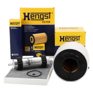 HENGST Filterset Filterpaket 4-tlg f&uuml;r AUDI A4 B9 A5 F5 Q5 FY 2.0/30/35/40 TDI 122-190 PS