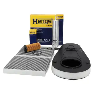 HENGST Filterset Filterpaket 4-tlg f&uuml;r BMW 5er F10 F11 F07 518-535d 7er F01 740d N47 N57