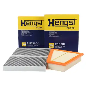 HENGST Innenraumfilter + Luftfilter f&uuml;r BMW 5er F10 F11 F07 520i 528i N20 163-245 PS