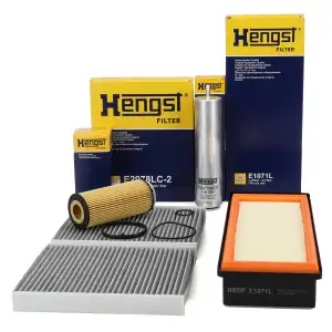 HENGST Filterset Filterpaket 4-tlg f&uuml;r BMW 5er F10 F11 F07 530d 7er F01-04 730d 740d N57