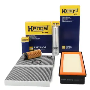 HENGST Filterset 4-tlg f&uuml;r BMW F10 F11 F07 530d 535d F12 F13 F06 640d F10-04 730d 740d N57