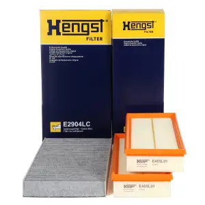 HENGST Innenraumfilter + 2x Luftfilter f&uuml;r MERCEDES SLK R171 280-55AMG 231-400 M272 M113