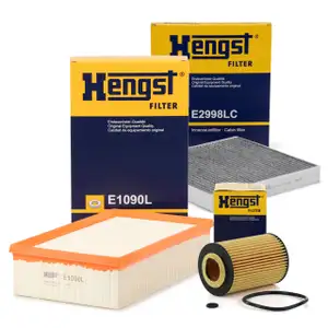 HENGST Filter-Set 3-tlg f&uuml;r VW Golf 7 Passat B8 Tiguan Touran AUDI A3 8V Q2 GA 1.6/2.0 TDI