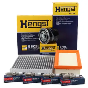 HENGST Filterset + 4x DENSO Z&uuml;ndkerze f&uuml;r SMART ForFour 454 1.5 BRABUS 177 PS