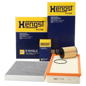 HENGST Filterset Filterpaket 3-tlg f&uuml;r VW Touareg 7L 2.5 R5 TDI 163/174 PS 01.2003-05.2010