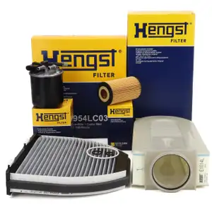 HENGST 4-piece filter set for MERCEDES W204, S204, C218, A218, W212, S212, X204 180-250CDI OM651