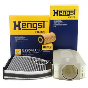 HENGST Filterset 3-tlg f&uuml;r MERCEDES W204 S204 C218 A218 W212 S212 X204 180-250CDI OM651