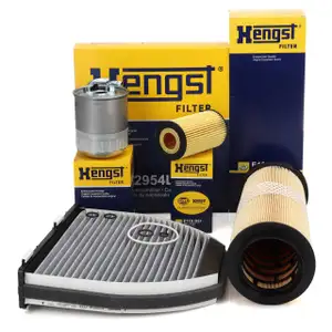 HENGST Filterset 4-tlg f&uuml;r MERCEDES C-Klasse W204 S204 C200CDI C220CDI 136/170 PS OM646