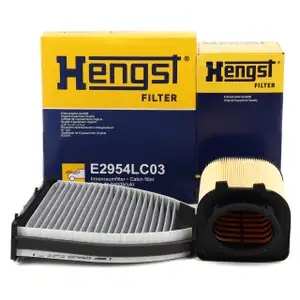 HENGST Innenraumfilter + Luftfilter f&uuml;r MERCEDES-BENZ W204 S204 W212 S212 C/A207 X204 M274