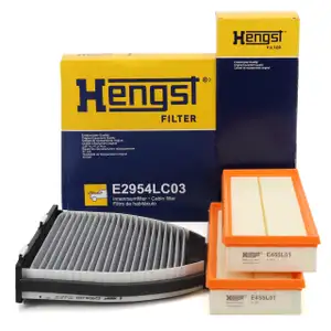HENGST Innenraumfilter + 2x Luftfilter f&uuml;r MERCEDES W204 S204 W212 S212 C/A207 M272 M273