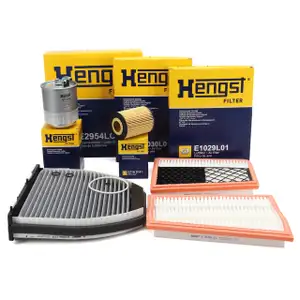 HENGST Filterset 4-tlg f&uuml;r MERCEDES C-Klasse W204 S204 GLK X204 320/350CDI OM642 224 PS