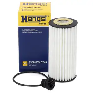 HENGST E358H03D246 &Ouml;lfilter + Schraube f&uuml;r VW Golf 7 8 GTI/R Passat Tiguan 1.8/2.0TSI