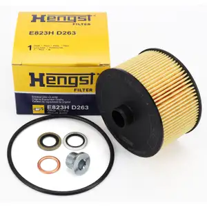 HENGST E823HD263 Ölfilter + Schraube für DACIA MERCEDES-BENZ NISSAN RENAULT SMART