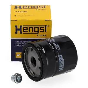HENGST H332W Ölfilter + Schraube VW Polo 5 A1 8X Ibiza 4 Toledo 4 Fabia 3 Rapid 1.4 TDI