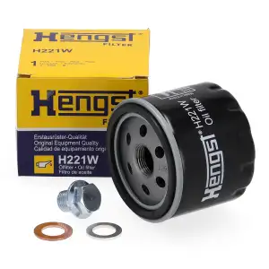 HENGST H221W &Ouml;lfilter + Schraube f&uuml;r HONDA Civic 9 10 CR-5 4 HR-5 1.6 i-DTEC 120/160 PS