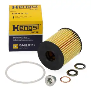 HENGST E44HD110 Ölfilter + Schraube für CITROEN FIAT FORD LANCIA LAND ROVER PEUGEOT