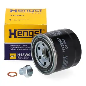 HENGST H13W01 &Ouml;lfilter + Schraube f&uuml;r MAZDA 323 3 BK BL 5 CR 6 CX-7 MPV 2 2.0/2.2 DIESEL