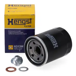 HENGST H313W &Ouml;lfilter + Schraube f&uuml;r HYUNDAI Atos MX Getz TB i10 i20 1.0-1.2 KIA Rio 1 1.3
