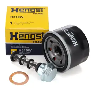 HENGST H310W &Ouml;lfilter + Schraube f&uuml;r SMART ForTwo Cabrio/Coupe 451 1.0/Turbo/Brabus M132