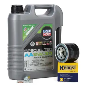 5L LIQUI MOLY Motoröl Öl SPECIAL TEC AA 5W30 + HENGST Ölfilter für HYUNDAI KIA MITSUBISHI