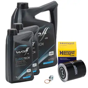 7L WOLF 10W40 B4 Motor&ouml;l + HENGST &Ouml;lfilter f&uuml;r PSA Jumper 1 2 Boxer FIAT Ducato 2.5/2.8D