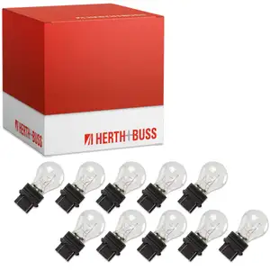 10x HERTH+BUSS Halogenlampe Gl&uuml;hlampe Sockelgl&uuml;hlampe P27/7W 12V 27/7W W2,5x16q