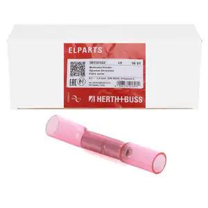 50x HERTH+BUSS ELPARTS Leitungsverbinder Kabelverbinder Stoßverbinder RUND ROT 0.5-1.5mm