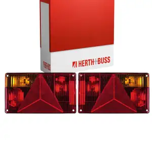 2x HERTH+BUSS Lichtscheibe Ersatzglas Heckleuchte f&uuml;r PKW Anh&auml;nger Trailer links + rechts