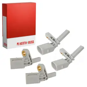 4x HERTH+BUSS ABS Sensor Raddrehzahl f&uuml;r VW Touareg 7L Crafter AUDI Q4 4LB vorne + hinten