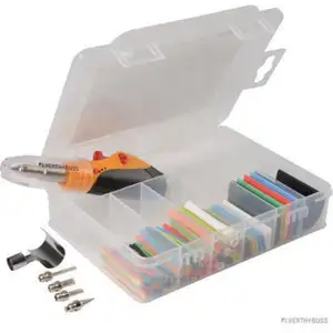 HERTH+BUSS 51273004 Sortiment Wärmeschrumpfschlauch + Gaslötbrenner 1,2mm-38mm 119 Stück