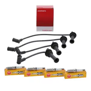 HERTH+BUSS Zündkabelsatz + 4x NGK Zündkerze für FORD Fiesta 6 1.4 Focus 2/C-Max 1.6