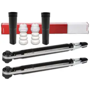 2x HERTH+BUSS Shock Absorbers + Dust Covers for VW Golf 7, Touran 5T1, and SEAT Leon (rear)