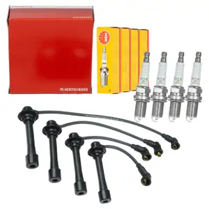 HERTH+BUSS Z&uuml;ndkabelsatz + 4x NGK Z&uuml;ndkerze f&uuml;r MAZDA MX-5 I (NA) 1.6 1.8 90/115/130 PS