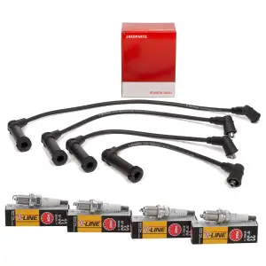 HERTH+BUSS Z&uuml;ndkabelsatz + 4x NGK Z&uuml;ndkerze f&uuml;r HYUNDAI i10 1 KIA Picanto 1 SA 1.0 1.1