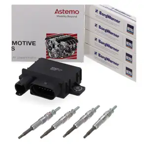 HITACHI ASTEMO Steuerger&auml;t + 4x BERU Gl&uuml;hkerze f&uuml;r BMW E87 E46 E90 E91 E60 E61 X3 M47
