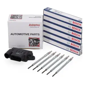 BERU Control Unit (Glow Time) + 6x BOSCH Glow Plugs for MERCEDES W203, W204, W211 Sprinter OM642