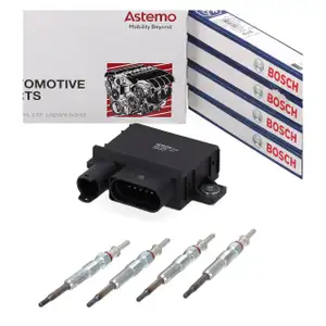 HITACHI ASTEMO Steuerger&auml;t + 4x BOSCH Gl&uuml;hkerze f&uuml;r BMW E87 E46 E90 E91 E60 E61 X3 M47