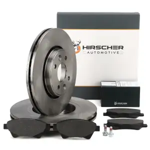 HIRSCHER Bremsscheiben + Bel&auml;ge f&uuml;r RENAULT Kangoo Megane 2 Scenic 2 bis 10.2005 vorne