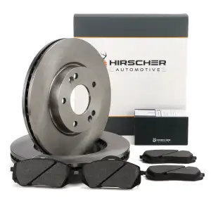 HIRSCHER Bremsscheiben + Bremsbel&auml;ge f&uuml;r KIA Carens 3 UN Sportage 2 JE_ KM_ vorne