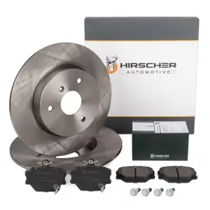 HIRSCHER Bremsscheiben + Bremsbel&auml;ge f&uuml;r SMART ForTwo Cabrio Coupe 451 vorne