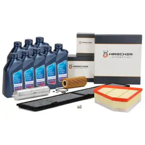 HIRSCHER Filterset 4-tlg 8L ORIGINAL 5W30 Motor&ouml;l f&uuml;r BMW 330d 335d M57 N57 bis 02.2010