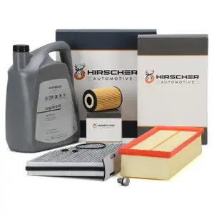 HIRSCHER Filterset 3-tlg + 5L ORIGINAL 0W30 Motor&ouml;l f&uuml;r VW Golf 6 Passat AUDI 1.6/2.0 TDI